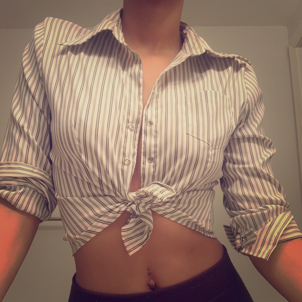 VINTAGE TIE-UP BLOUSE ☁️